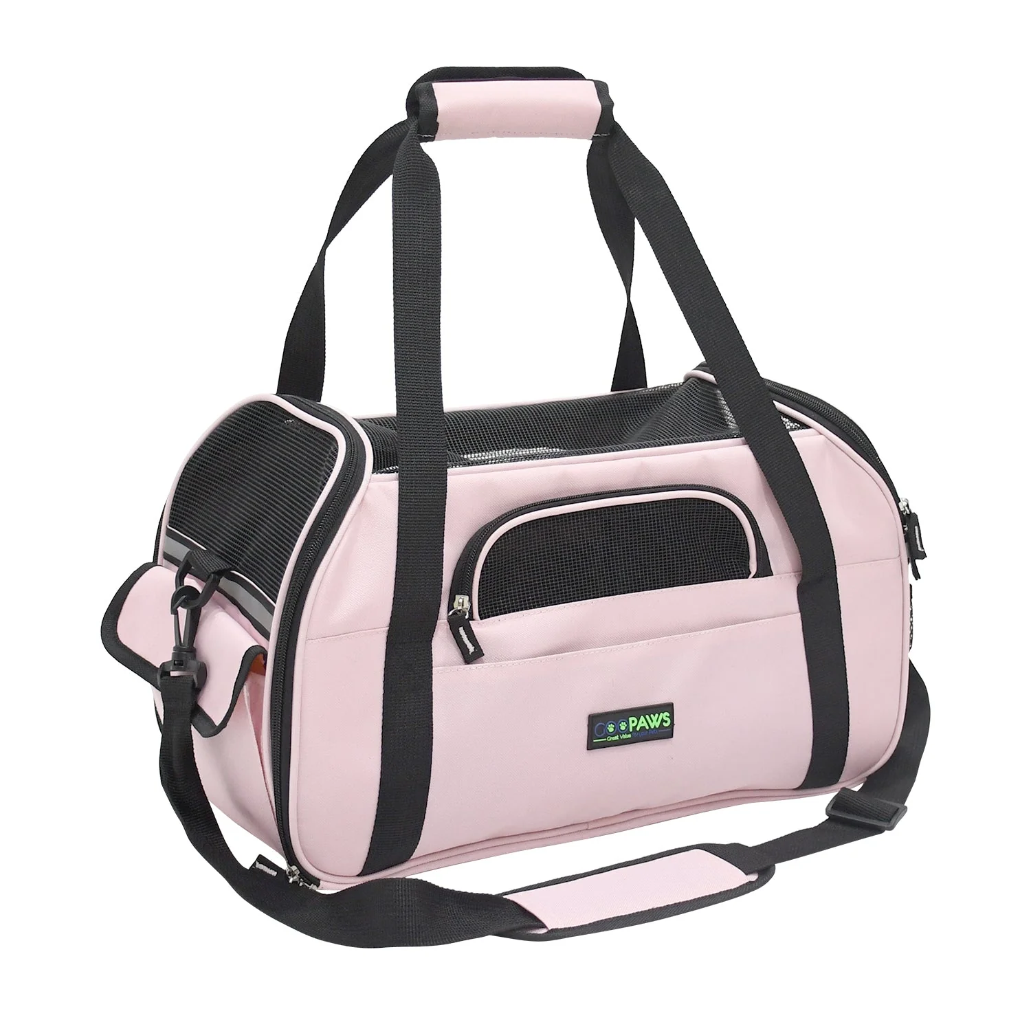 GOOPAWS Soft Sided Small Pet Carrier Comfort for Travel, Black, 17" - Image 8